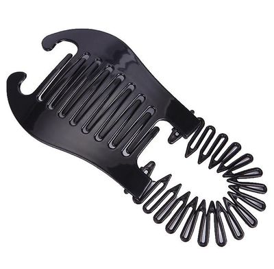 Handuo Banan Hår Clips Clincher Combs Værktøj til tyk krøllet hår tilbehør Kamme sort