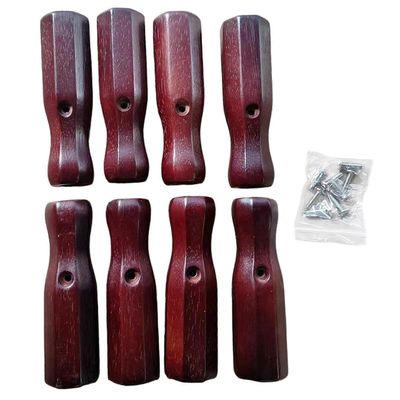 8kpl pöytäjalkapallon pöytälevyn pelin vaihtokahvan osa pöytäjalkapallotarvikkeet puu jalkapallokahva kahva pöytä jalkapallokahva viininpunainen