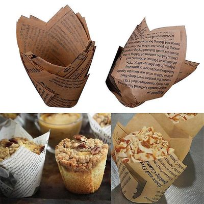 10stk Sæt Engangspapir Kage Dekoration Værktøj Skimmel Tulipanblomst Chokolade Cupcake Wrapper Bagning Muffin PapirForing
