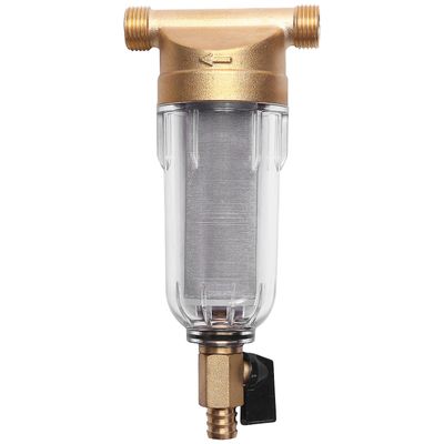 4 Vannfiltre med delt munn Front purifier Copper Lead -filter Backwash Fjern rustforurensning Sed bilde farge