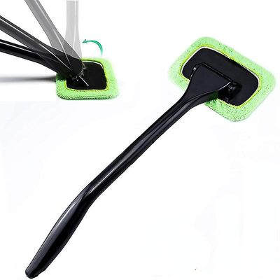 Tianzun Bil frontrute Renere børste, Auto frontrute Glass Rengjøring Tool Long Handle Vaskbar gjenbrukbar klut Pad Grønn