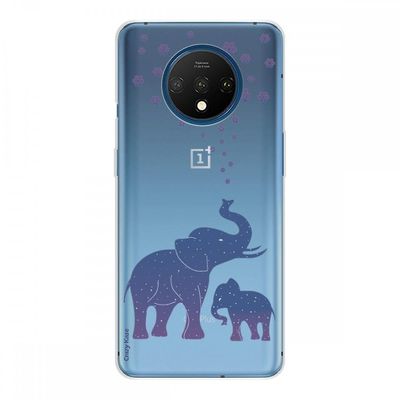 Crazy Kase Case For Oneplus 7t Soft Silicone 1 Mm, Blå Elefant
