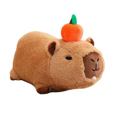 Ihana Capybara-hahmo Lelu täytetty nukkuva nukke suihkulahjat Capybara pestävä nukke taaperon tyttöystäville 20cm No2