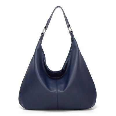 Fasjonabel skulderveske, håndholdt crossbody, uformell retro tote bag, stor kapasitet Marineblå