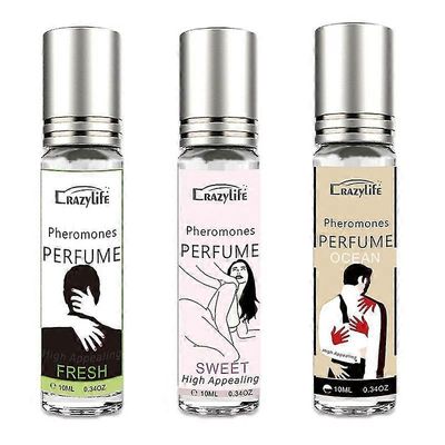 10ml hajuvesi Pitkäkestoinen Pheromone Eau de Wcte Fresh Sweet Ocean Tuoksu Miehet Naiset musta