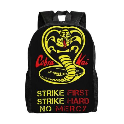 Cobra Kai -reput pojille tytöille, sarjakuva kannettava tietokone laukut kevyt kestävä reppu koululaukku t