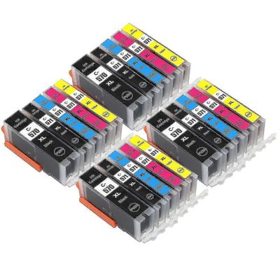 4 5 mustekasetin sarja korvaamaan Go Inks -musteiden Canon PGI-570- ja CLI-571-yhteensopivat/ei-OEM-musteet (20 mustetta) - Ri
