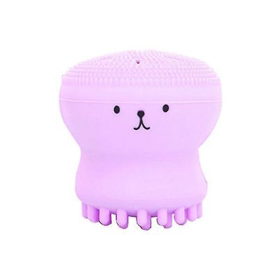 Coosilo Octopus Shape Silikone Ansigtsrensningsbørste - Ansigtsvask skrubbe, hudpleje, rensende instrumentbørste lys lilla
