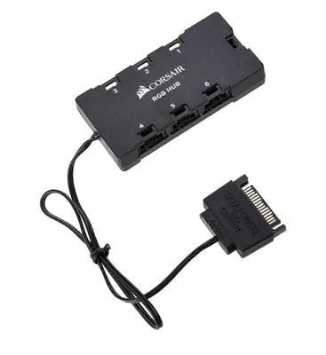 Corsair 6-porttinen RGB LED -tuuletinkeskitin Lightning Node Pro Commander Crystalille