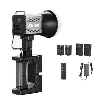 60W kahva Photo Studio Light COB 2700-7500K himmennettävät LED-videovalot Vlog Photo Studio Film L Musta