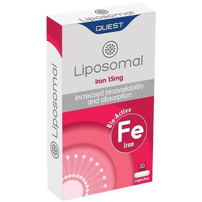 Quest Vitamins Quest Vitamiinit Liposomaalinen Rauta 15mg Kapselit 30
