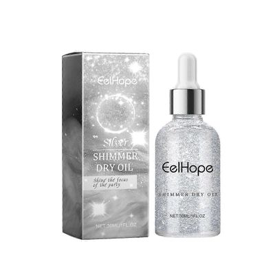 Eelhope Party Body Glitter Oil Body Skin Clavicle Moisturizing Party Prom Shiny Glitter Hopea 30ml