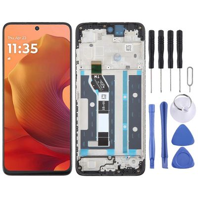 OEM LCD-näytön digitoija Täysi kokoonpano kehyksellä For Motorola Moto G15