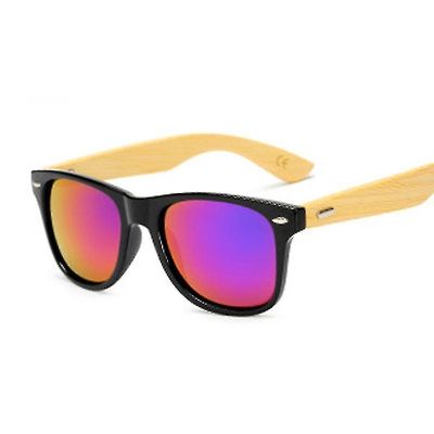 Ddyyhe Firkantede nuancer Mænd Solbriller Kvinder Vintage Træ Solbriller Til Mand Kvinde Retro Gradient Brun Sort Leopard Oculos De Sol brun/sort B...