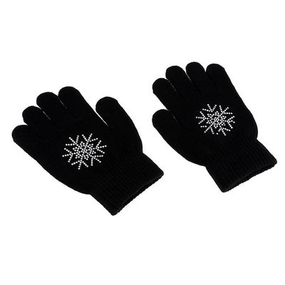 Jenter Kvinner Barn Skøytehansker Magic Stretch Glove Svart blomst M