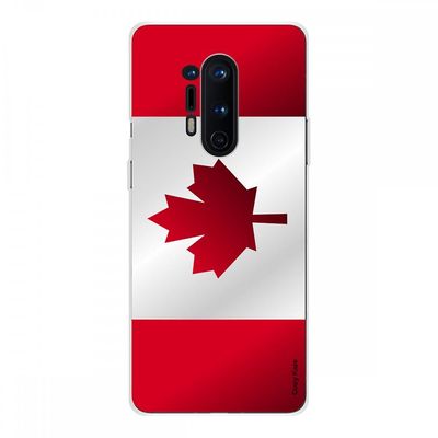 Crazy Kase Oneplus 8 Pro blød silikone sag 1 mm, Flag of Canada