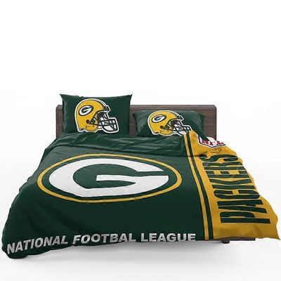 v922 Lakanat NFL Green Bay Packers peittopussilakanasetti Doona Cover kodintekstiilit Super 3-osainen vuodevaatteet (1 pussilakana + 2 tyynyä) Sänk...