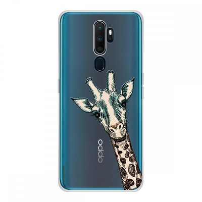 Crazy Kase Hull For Oppo A9 2020 I Silikone Soft 1 Mm, Giraf Hoved
