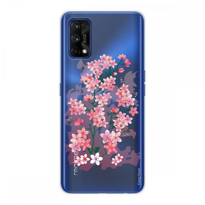 Crazy Kase Shell til Realme 7 Pro blød silikone 1 mm, kirsebærblomster