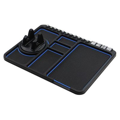 bil dashbord anti slip mat pad gps mobiltelefon holder stativ nummerskilt tilbehør Blå