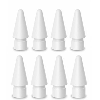 8 pakkauksen vaihtovinkki Apple Pencil Nibsille Valkoinen
