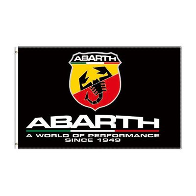 Bicaco 3x5 ft fiat abarth flagg polyester trykt bil banner for dekor 120x180cm A-1376