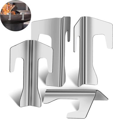 Brannplater avstandsstykke, universell BBQ avstandsstykke rustfritt stål avstandsholder for grillring brannskåler BBQ branntønne tilbehør 4pcs