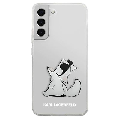 Karl Lagerfeld Kotelo Galaxy S22 Plus -mallille Korotetut reunat Läpinäkyvä