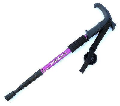 Kävelysauvat, säädettävät vaellussauvat patikointiin, retkeilyyn ja retkeilyyn Violetti