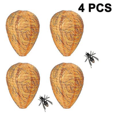 4 stykker vanntett veps nest decoys hengende hornet avskrekker falske klut veps nest ikke-giftig bie avskrekking avskrekkende for hjem og hage uten...