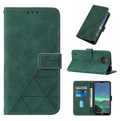 Gangxun Kompatibel med Nokia 1.4 case læder folio cover tegnebog magnetisk premium etui coque grøn