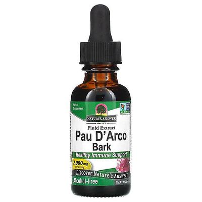 Nature's Answer Naturens svar - pau d'arco alkoholfritt extrakt, 1 oz