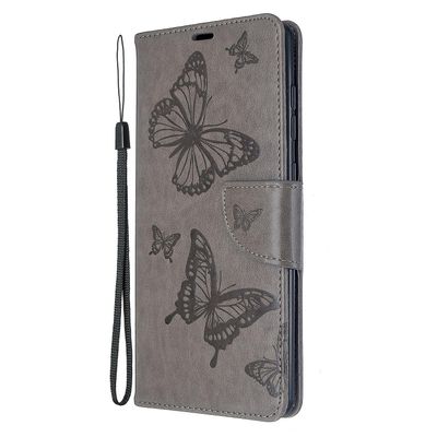 Gangxun Sag for Samsung Galaxy A71 4g Butterfly Mønster Grå
