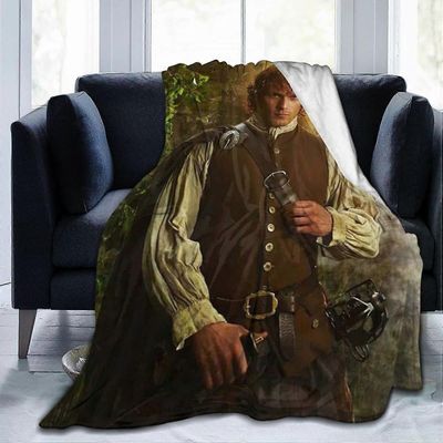 Kerota JI1742 mukava erittäin pehmeä mikrofleecehuopa, Jamie Fraser fleecepeitot vuodesohvalle 80x60in 200x150cm