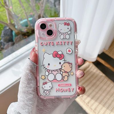 Fsu Sanrioed Telefondeksel Iphone 11 12 Pro Xr Xs Max X 13 Pro Max Kawaii Pochacco Cinnamoroll Kuromi Tegneserie Gjennomsiktige omslagsgaver 6