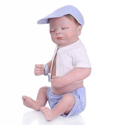 Genfødsel dukke 52cm bebe dukke genfødt født baby hele kroppen silikone født sovende baby dreng bad legetøj fødselsdag sød gave