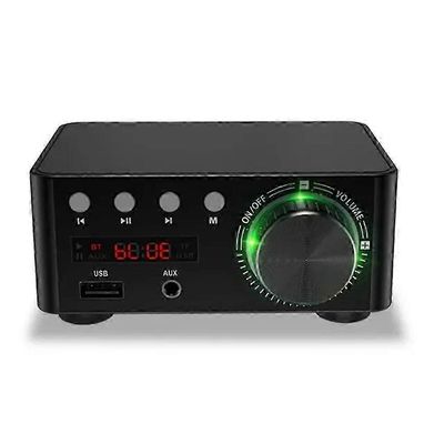 50W + 50W 100W Bluetooth 5.0 vahvistin digitaalinen ääni teho vahvistin luokka D USB AUX TF Kotiteatteri HiFi stereo Musta