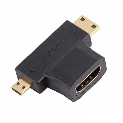 Hdmi kvinde til Mini + Micro Hdmi mandlige adapter