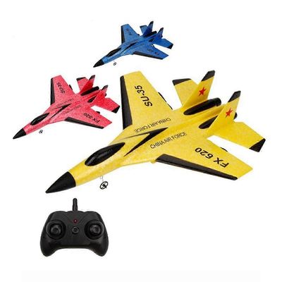 35 Avion RC kauko-ohjattava lentokoneen ohjain Su-35 hävittäjämalli lentokoneen lapset Keltainen