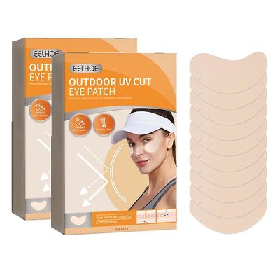 1-3box Ansikts Solskyddsplåster Solskyddsplåster Ögonmask Anti Solskyddande UV-skydd Mask Fläckborttagare Fuktgivande ögonlapp 2BOX-10Pairs