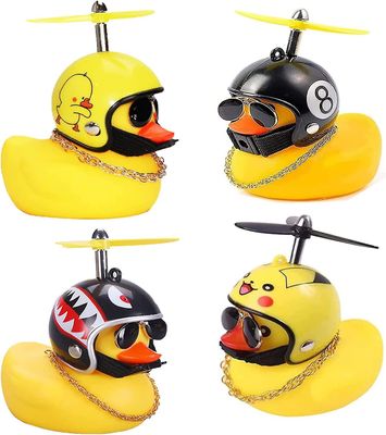 Phwj 4 stk Duck Bike Bell Novelty Hjelm Yellow Duck Bike Bell Cute Rubber Duck Kids Bike Horn, bil Interiørdekorasjon Tilbehør, sykkel, motorsykkel...