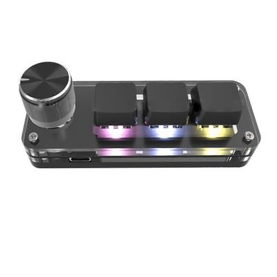 3 näppäimen nuppi Rgb Pelinäppäimistö Ohjelmointi Näppäimistö Mini mekaaninen näppäimistö Mukautettu näppäimistö makro K