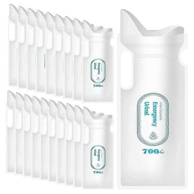 20 kpl kertakäyttöisiä virtsapusseja, 700 ml virtsapusseja matkaretkeilyyn, hätä- ja liikenneruuhkaan, pissapussi hyvin