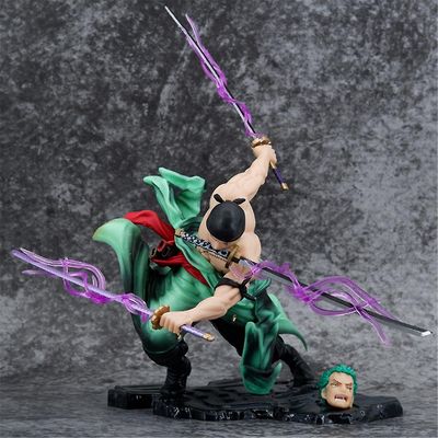 Mylight One Piece Roronoa Zoro Tre tusen World Anime Figur Leker samleobjekter Modell Statue Figurine Dolls Leker Fans Gift