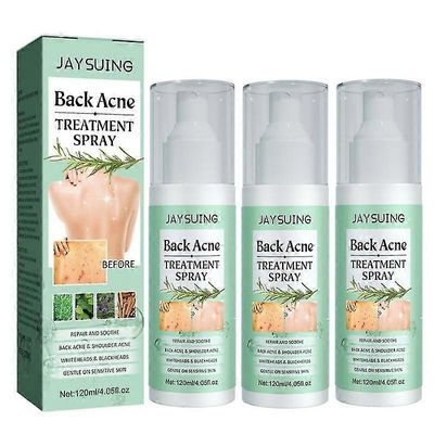 3kpl Back Akne Repair Spray Fades Pockmarks Repair Back Back Shoulder Acne Skin Care Spray