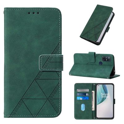 Gangxun Kompatibel med Oneplus Nord N10 5g etui læder folio cover tegnebog magnetisk premium Tui Coque grøn