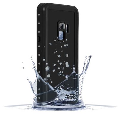 Case Galaxy S9 Kotelo Vedenpitävä 2m IP68 Kosketussuojaus Kaksimateriaalinen Redpepper Musta