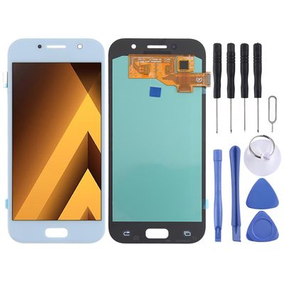Oled LCD -näyttö Samsung Galaxy A5 (2017) Sm-A520: lle digitoijan täyskokoonpanolla (kulta) Sininen