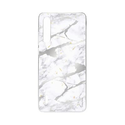 Crazy Kase Hull For Xiaomi Mi 9 Lite Blød grå marmor effekt