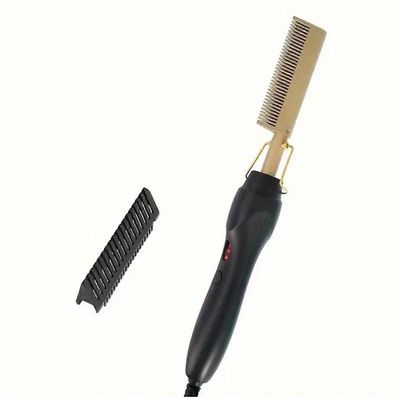 hiusten suoristusrautakampa märkä ja kuiva hiusten suoristusrauta kiharrin kotitalouksien sähkökampa 3In1 suora kiharruskampa EU-pistoke Mustakulta